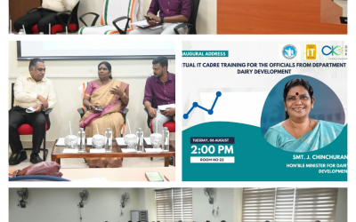 A Virtual ID Cadre training program for Dairy Development Officers in the Dairy Development Department was inaugurated by Hon. Minister of Animal Husbandry and Development Sr. J. Chinjurani, in Digital University Kerala, Thiruvananthapuram. Training is a 10-day residential program. Dr. Saji Gopinath, Vice Chancellor of Digital University presided over the meeting. Kerala State It Mission head eGovernance in Charge Shri. S. Sanob KAS gave the welcome speech. Registrar Shri. A. Mujeeb & Chief Technical Office